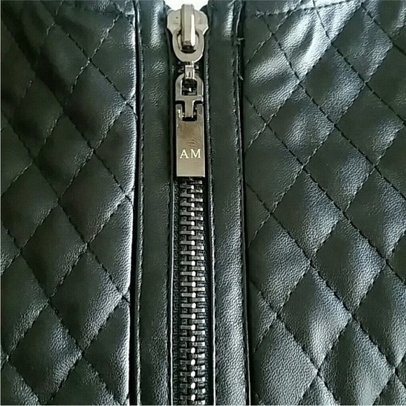 Alberto Makali Quilted Faux Leather Contrast Sheath Dress | Size M | Taupe Black - Picture 6 of 7